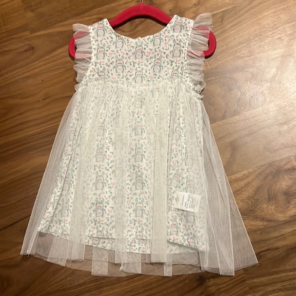 Tulle sleeveless dress with cut cat (good for 90cm girl)